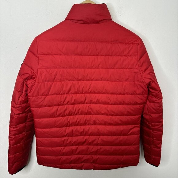 HBC Hudson’s Bay Woman M Down Puffer Reversable Team Cananda Olympic Jacket Red - Picture 4 of 10